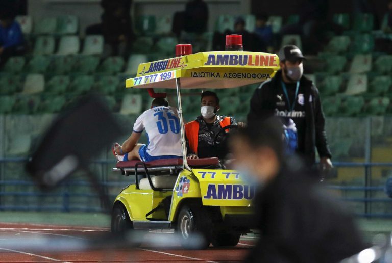 Απόλλων: Κάκωση στο γόνατο ο Μαυρίας, αμφίβολος με Ανόρθωση ο Τζουμ