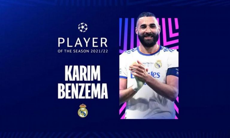 Κορυφαίος παίκτης της σεζόν στο Champions League ο Μπενζεμά